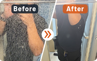 浴室の鏡（水垢）Before/After